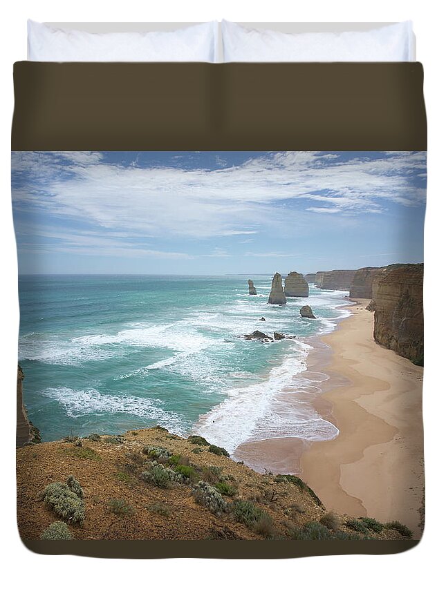 Australia Duvet Cover featuring the photograph The Twelve Apostles by Ivan Franklin
