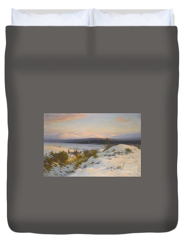 Joseph Farquharson Duvet Cover featuring the painting The Valley Of The Feugh by MotionAge Designs