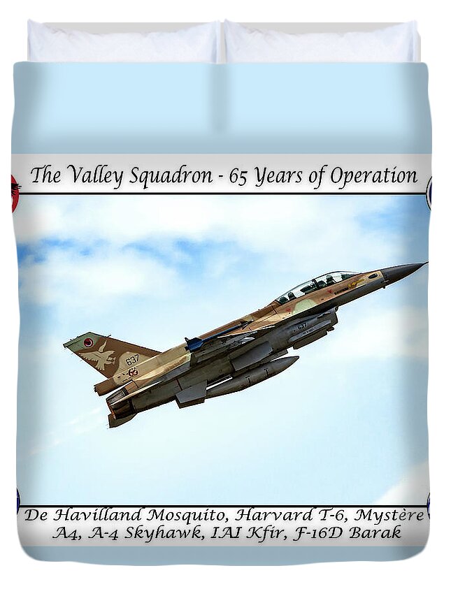The Valley Squadron - 65 Years Of Operation Duvet Cover featuring the photograph The Valley Squadron - 65 Years of Operation by Nir Ben-Yosef