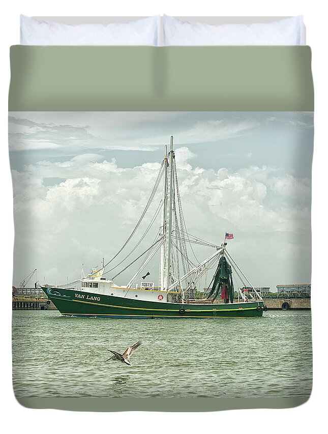 Galveston Duvet Cover featuring the photograph The Van Lang by Victor Culpepper