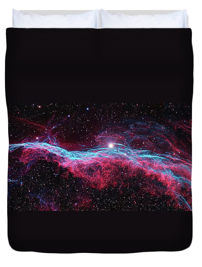 Nebula Duvet Cover featuring the photograph The Veil Nebula by Eric Glaser