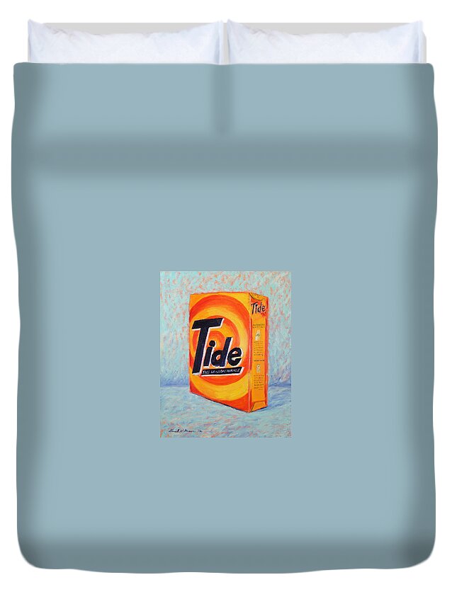 Tide Duvet Cover featuring the painting The WashDay Miracle by Daniel W Green