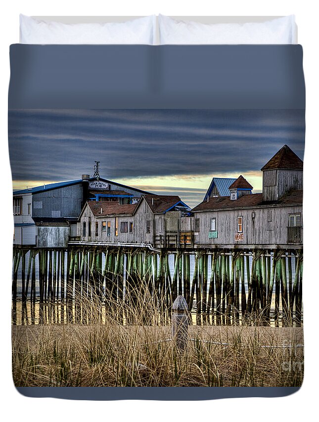 Blue Duvet Cover featuring the photograph The Watcher by Brenda Giasson