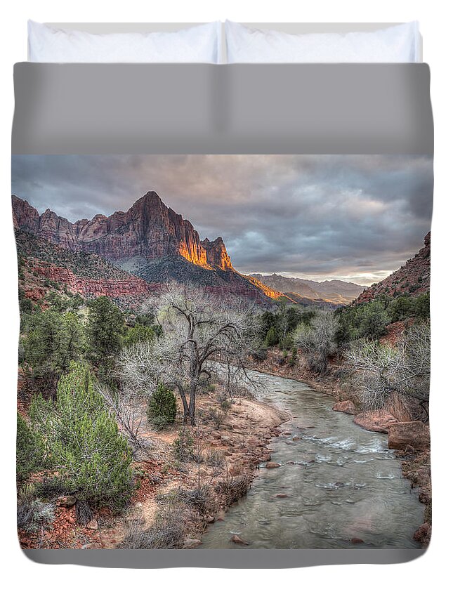 The Watchman Duvet Cover featuring the photograph The Watchman by Paul Schultz