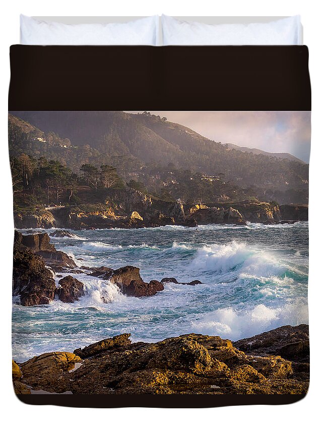 Monterey Duvet Cover featuring the photograph The West Coast by Derek Dean