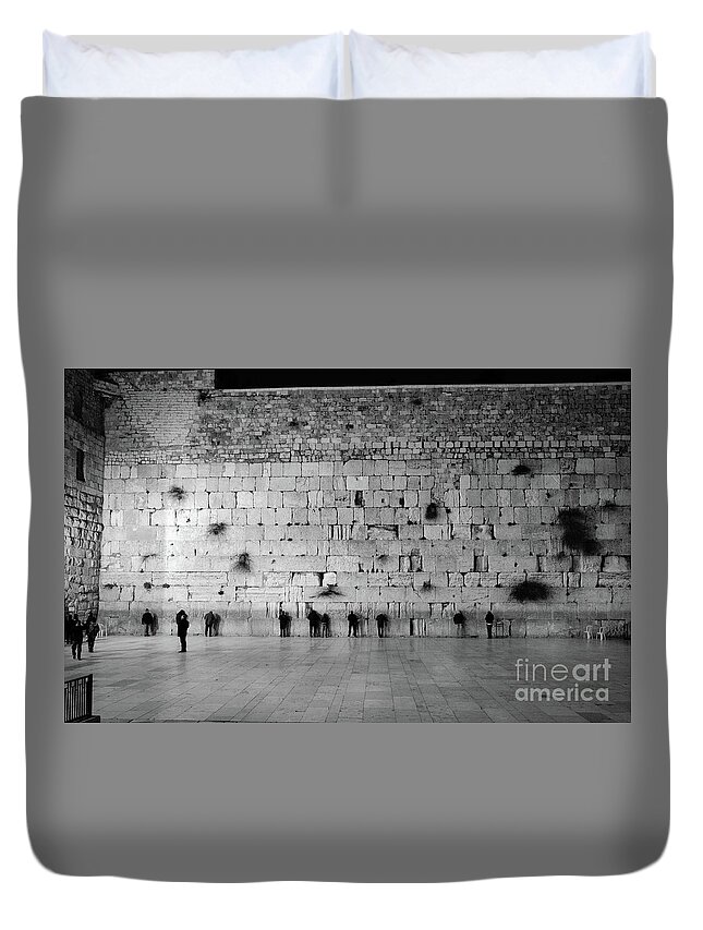 Western Wall Duvet Cover featuring the photograph The Western Wall, Jerusalem 2 by Perry Rodriguez