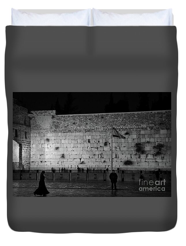 Western Wall Duvet Cover featuring the photograph The Western Wall, Jerusalem by Perry Rodriguez