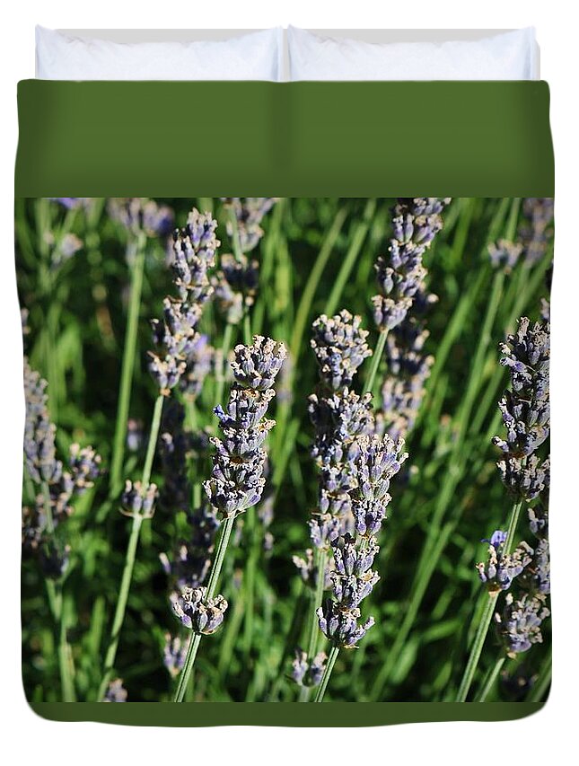 Lavender Duvet Cover featuring the photograph The Whisper in My Heart by Michiale Schneider