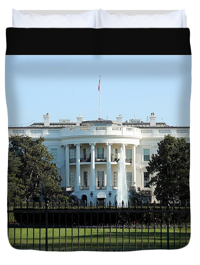 The White House Duvet Cover featuring the photograph The White House by Jackson Pearson