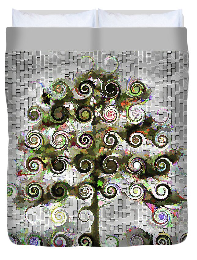 Tree Duvet Cover featuring the digital art The Wishing Tree by Wendy J St Christopher