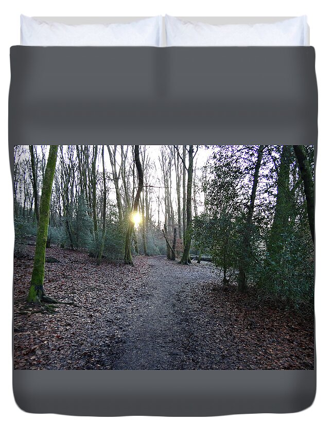 Nature Duvet Cover featuring the photograph The Woods in Winter by Richard Denyer