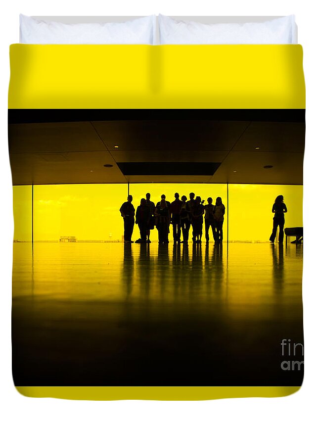 Architecture Duvet Cover featuring the photograph The Yellow Room Guthrie Theater Minneapolis by Wayne Moran