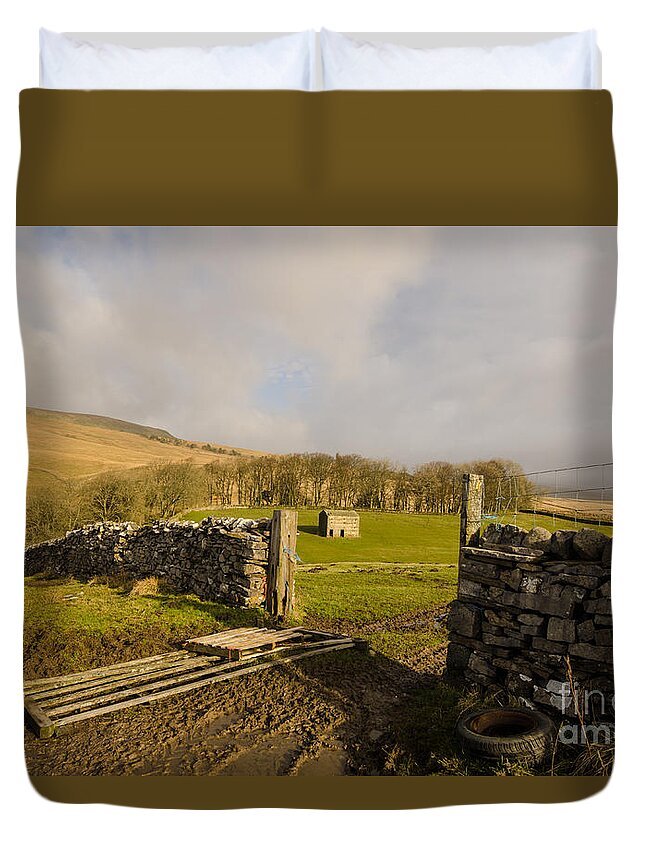 The Dales Duvet Cover featuring the photograph The Yorkshire Dales by Smart Aviation