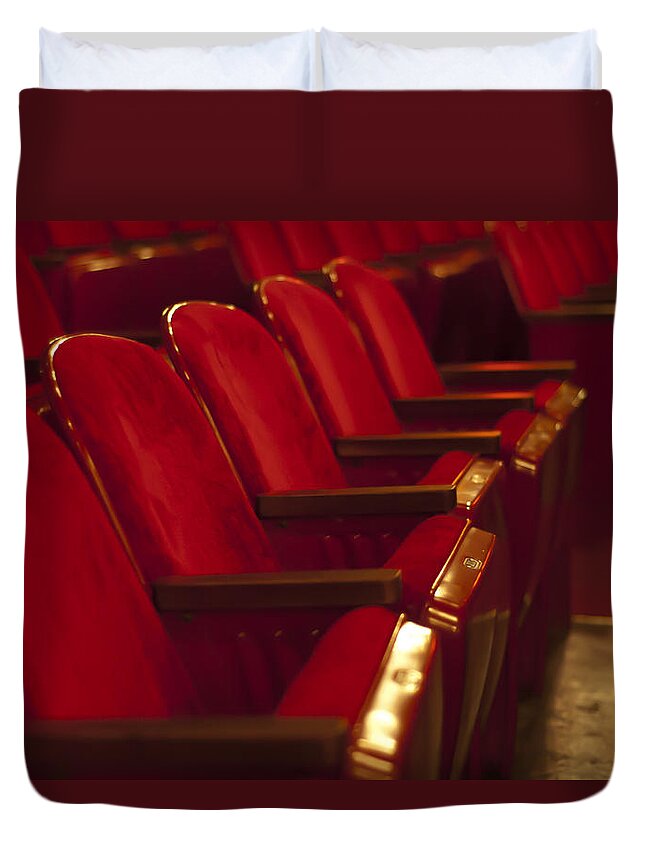 Theater Duvet Cover featuring the photograph Theater Seating by Carolyn Marshall