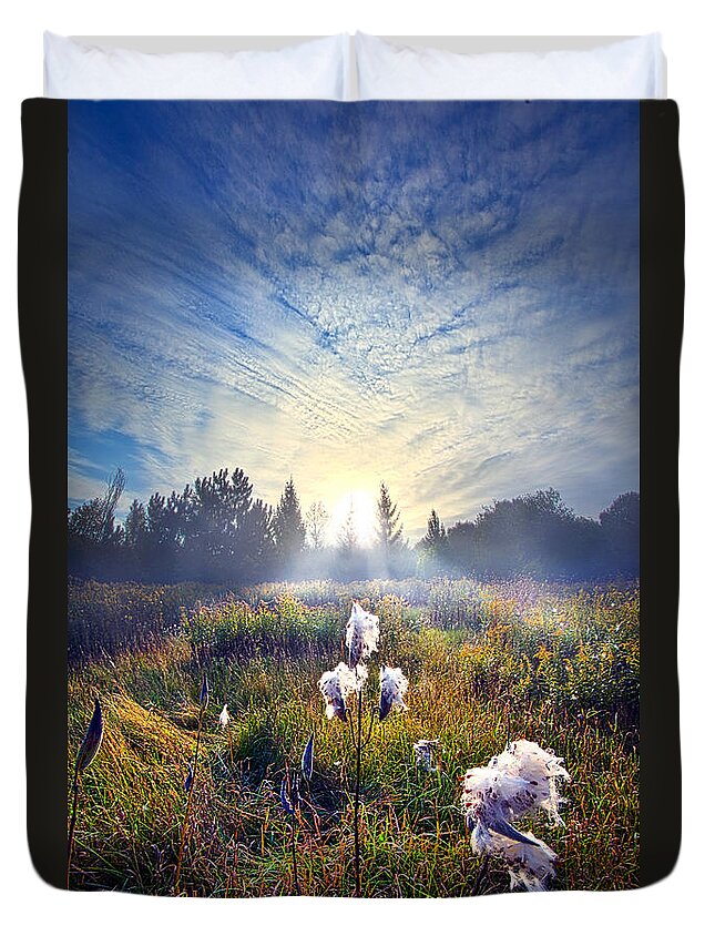 Milkweed Duvet Cover featuring the photograph There are Times I Fear I Lose Myself by Phil Koch