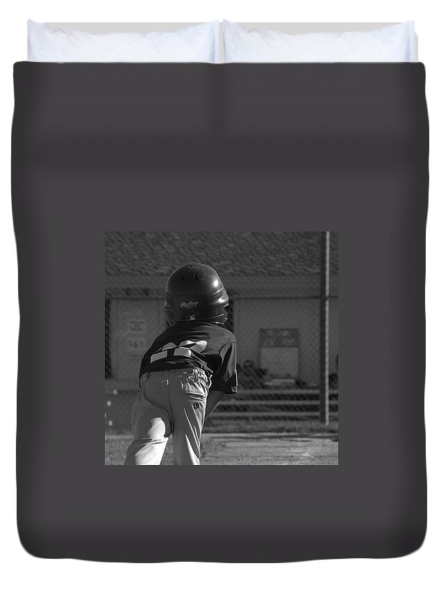 Pomona Pony Duvet Cover featuring the photograph There Ya Go Kid #1 by Leah McPhail
