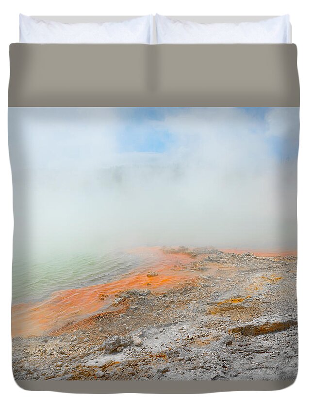 Thermal Duvet Cover featuring the photograph Thermal wonderland by Martin Capek