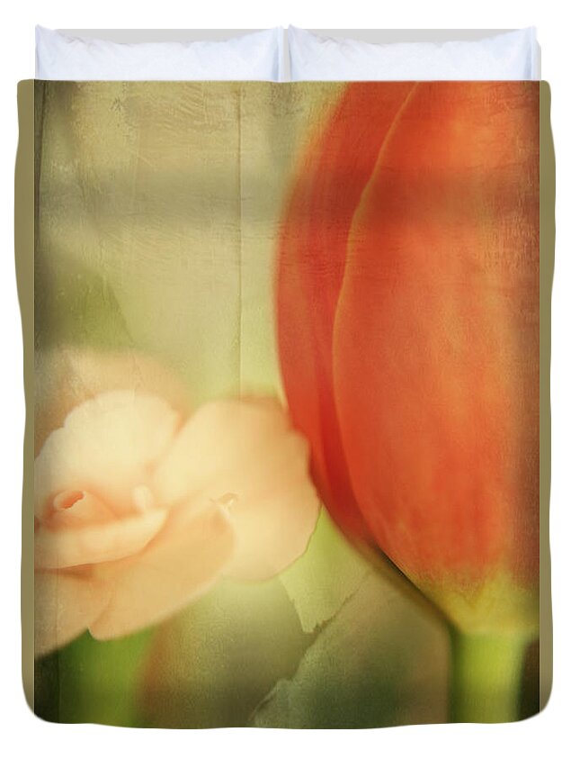 Flowers Duvet Cover featuring the photograph They Could Never Tear Us Apart by Laurie Search