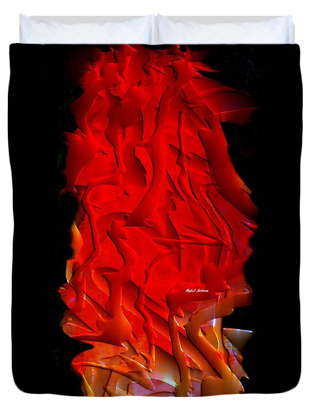 Rafael Salazar Duvet Cover featuring the digital art Things are Getting Hot by Rafael Salazar
