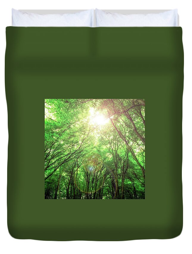 Photosession Duvet Cover featuring the photograph This Photograph Is Of A Lush Green by John Williams