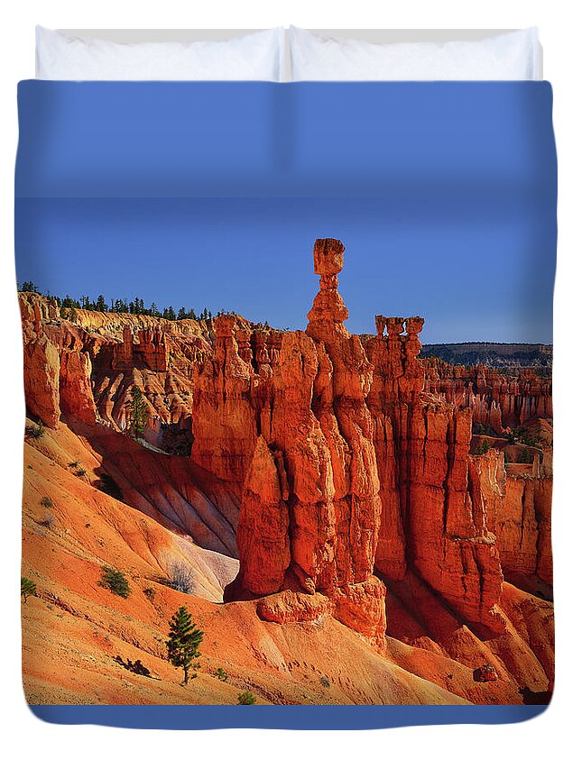 Bryce Canyon Duvet Cover featuring the photograph Thor's Hammer by Greg Norrell
