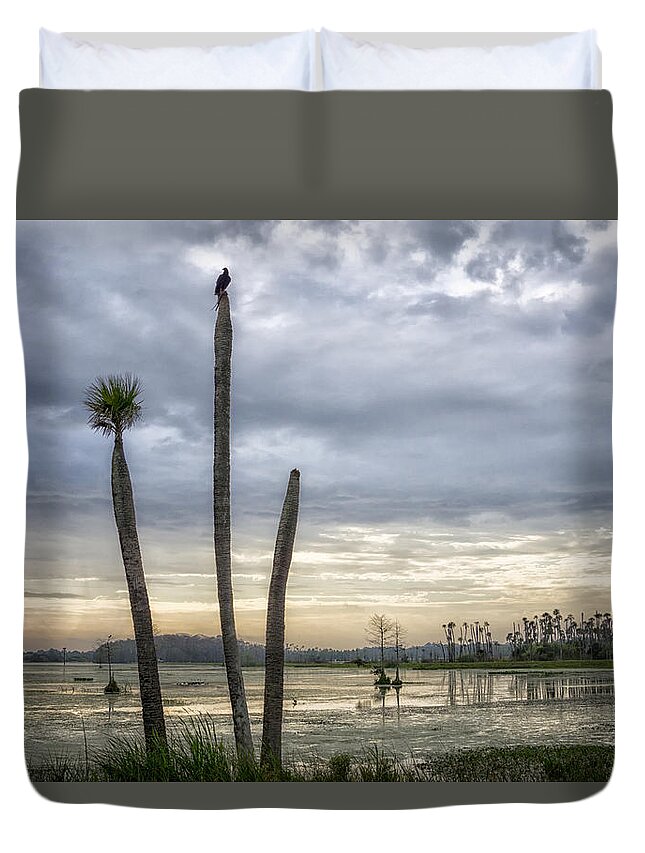 Crystal Yingling Duvet Cover featuring the photograph Three Sticks by Ghostwinds Photography