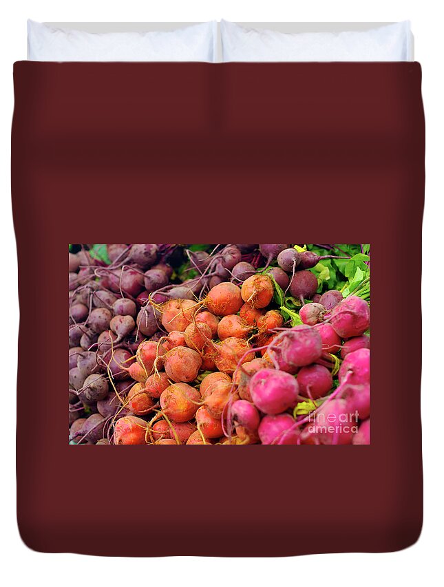 Beet Duvet Cover featuring the photograph Three Types Of Beets by Bruce Block