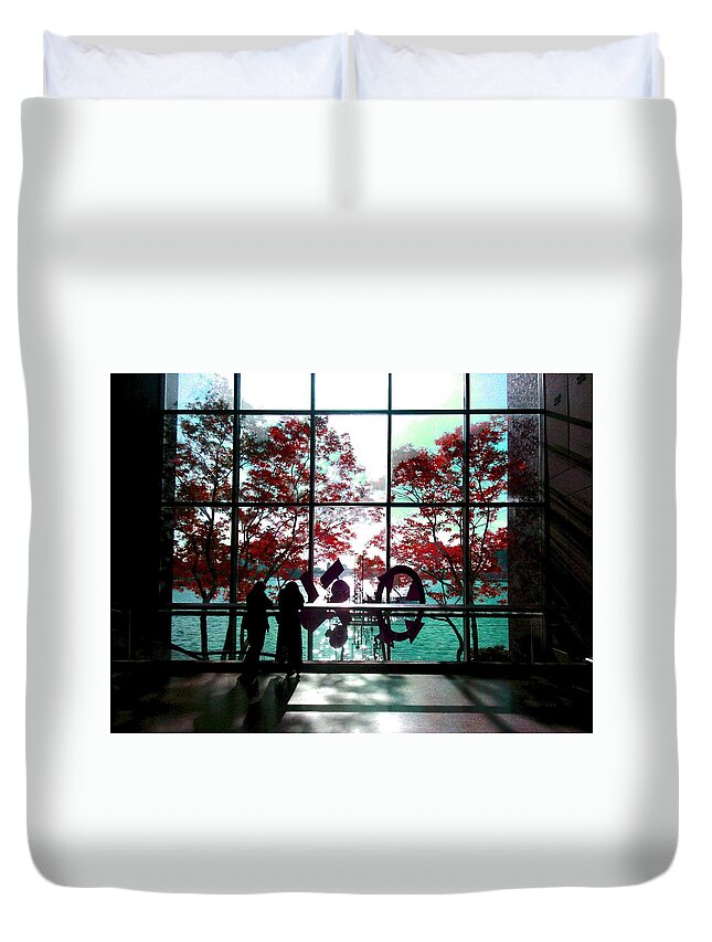 Window Duvet Cover featuring the photograph Through the Glass by Christopher Brown