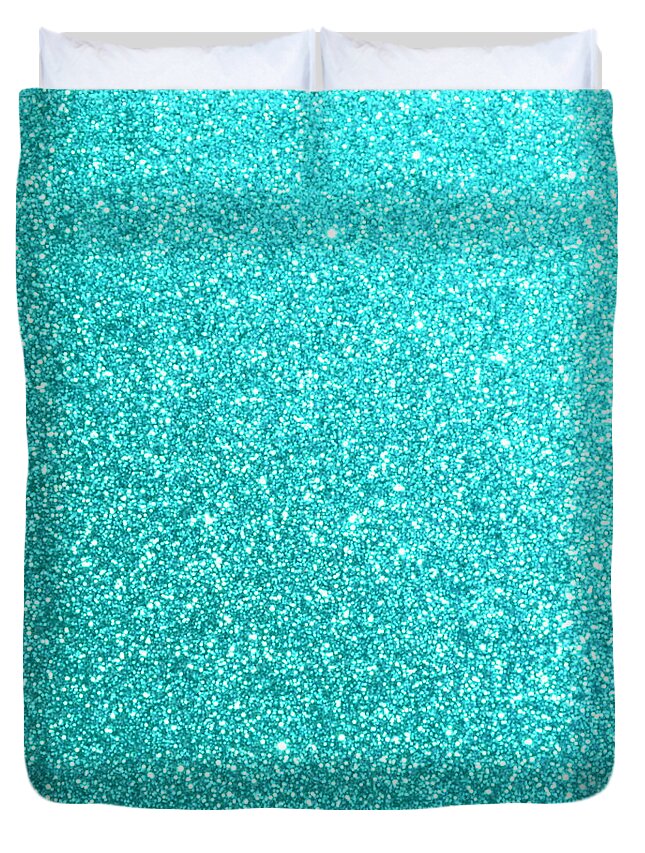 Tiffany Aqua Blue Glitter Duvet Cover For Sale By Pod Artist