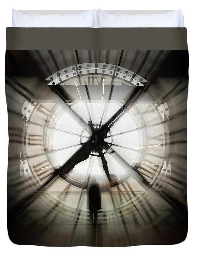 Time Duvet Cover featuring the photograph Time Waits for None by Alex Lapidus