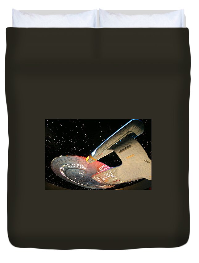 Spaceship Duvet Cover featuring the photograph To Boldly Go by Kristin Elmquist