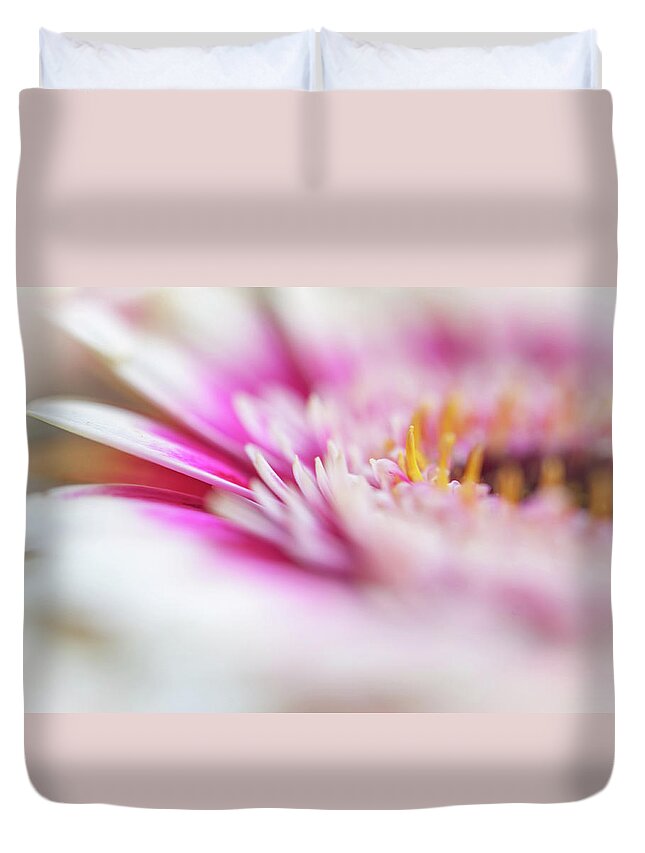 Jenny Rainbow Fine Art Photography Duvet Cover featuring the photograph To Live in Dream 1. Macro Gerbera by Jenny Rainbow