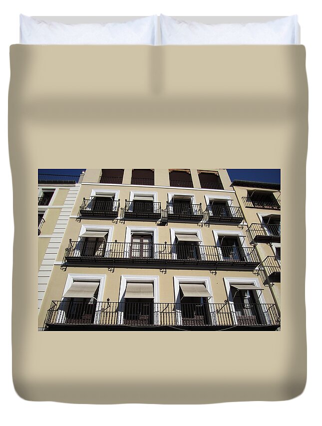 Toledo Duvet Cover featuring the photograph Toledo Window Shades by John Shiron