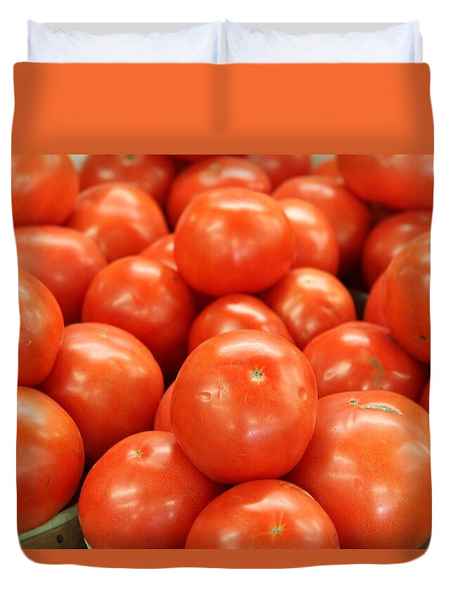 Food Duvet Cover featuring the photograph Tomatoes 247 by Michael Fryd