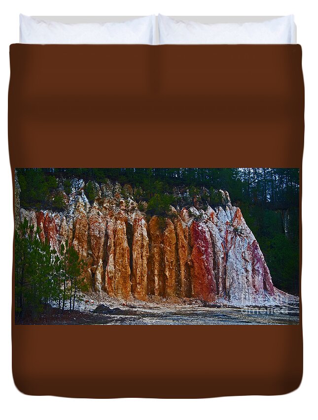 Land Duvet Cover featuring the photograph Tombs Land Formation by George D Gordon III