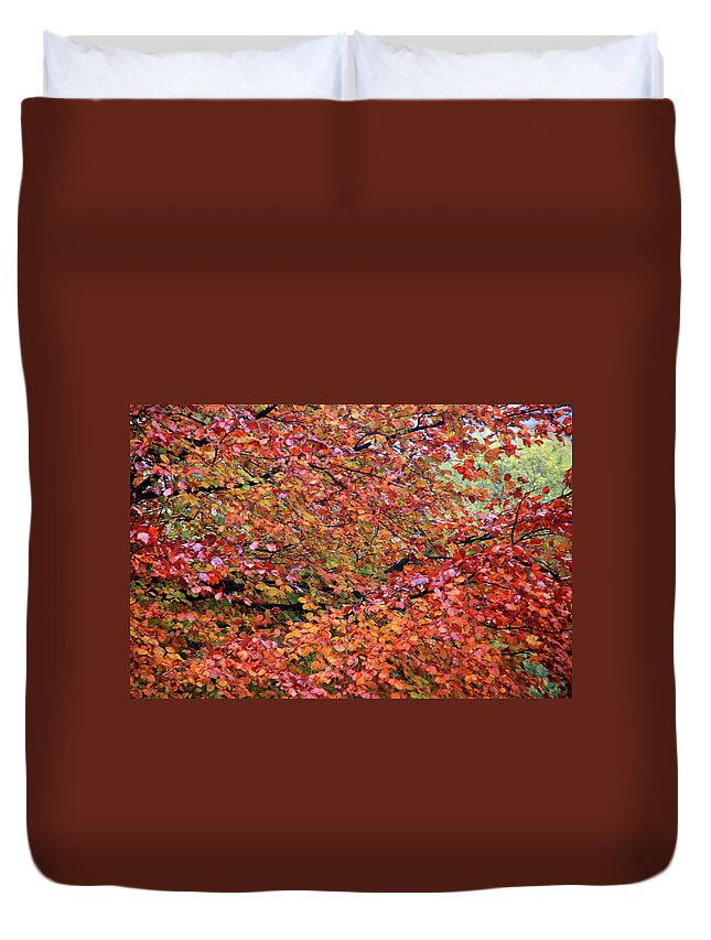Hebden Duvet Cover featuring the photograph Too Soon For Fall by Jez C Self