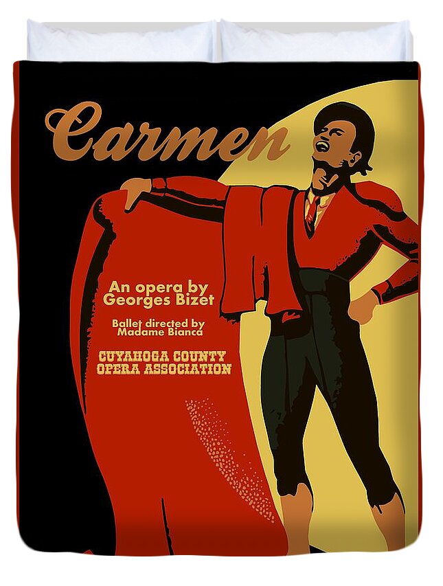Carmen Duvet Cover featuring the digital art Toreador Opera Carmen by Heidi De Leeuw