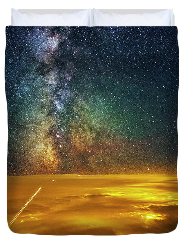 Astronomy Duvet Cover featuring the photograph Towards the Core by Ralf Rohner