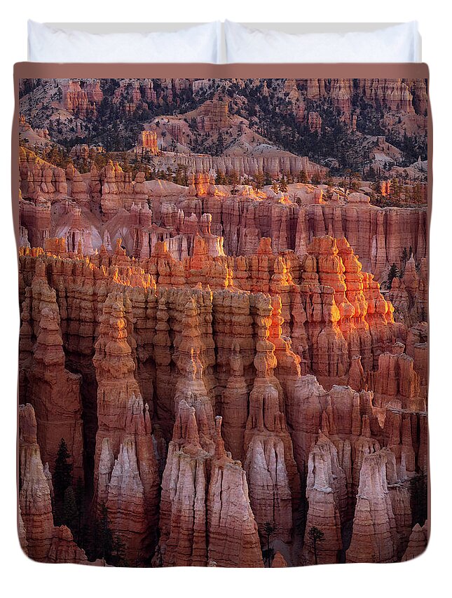 Bryce Canyon National Park Duvet Cover featuring the photograph Towers of Bryce by Emily Dickey