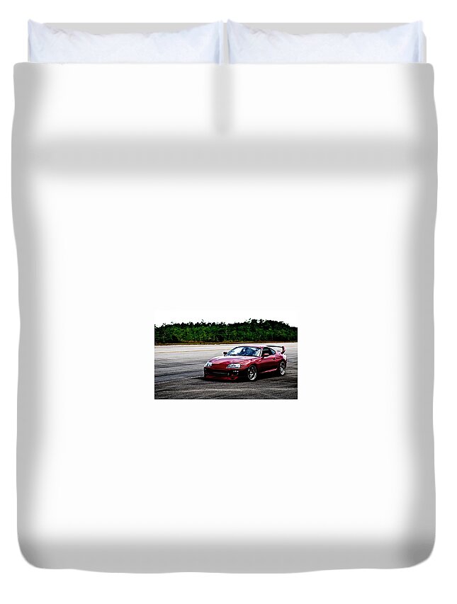 Toyota Duvet Cover featuring the photograph Toyota by Mariel Mcmeeking