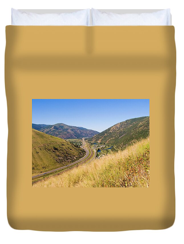 Adventure Duvet Cover featuring the photograph Hellgate Canyon by Todd Bannor