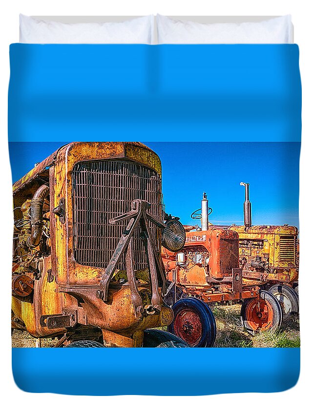 Tractor Duvet Cover featuring the photograph Tractor Supply by Daniel George