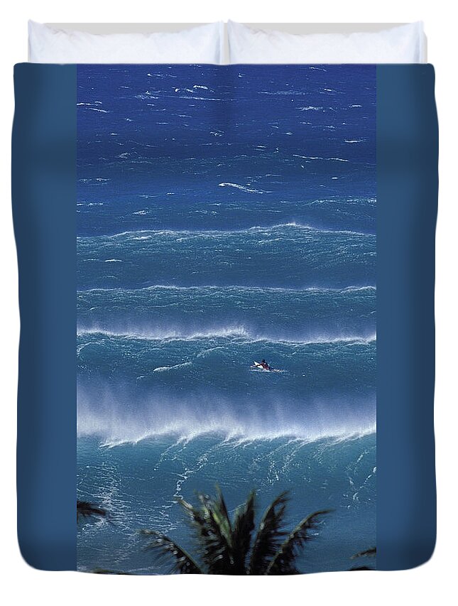Surf Duvet Cover featuring the photograph Trade Lines - part 2 of 3 by Sean Davey