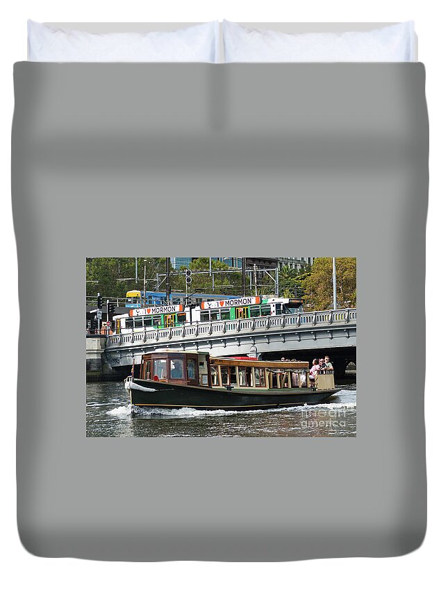 Australia Duvet Cover featuring the photograph Train, Tram and boat by Andrew Michael