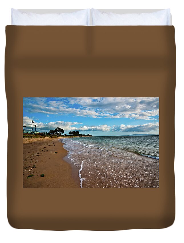Ocean Duvet Cover featuring the photograph Tranquil Beach by Harry Spitz