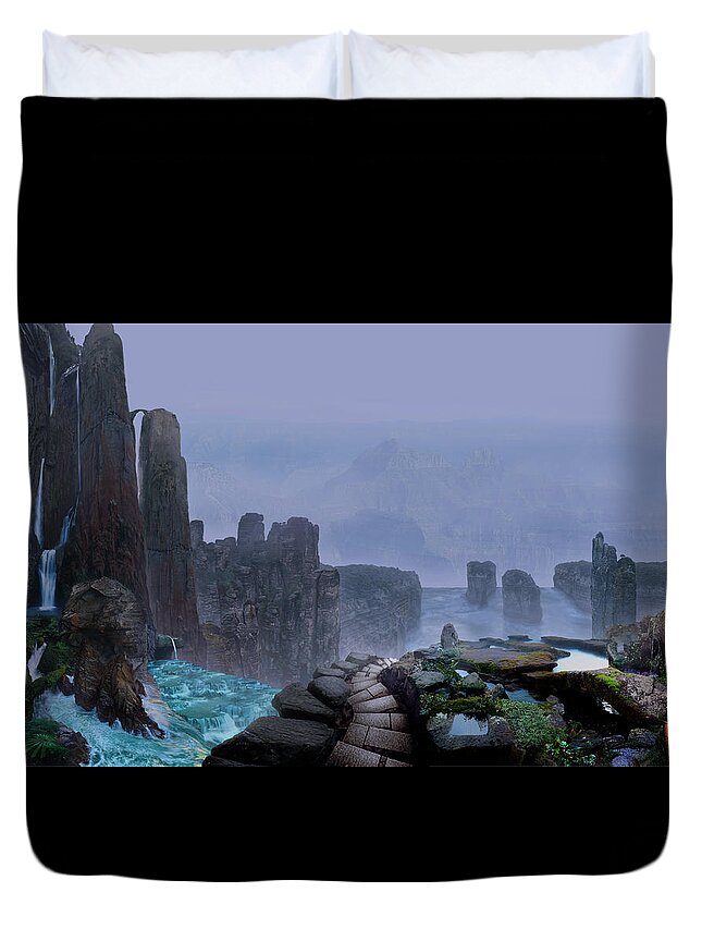 Tranquility Duvet Cover featuring the digital art Tranquility 4 by Valeriy Mavlo