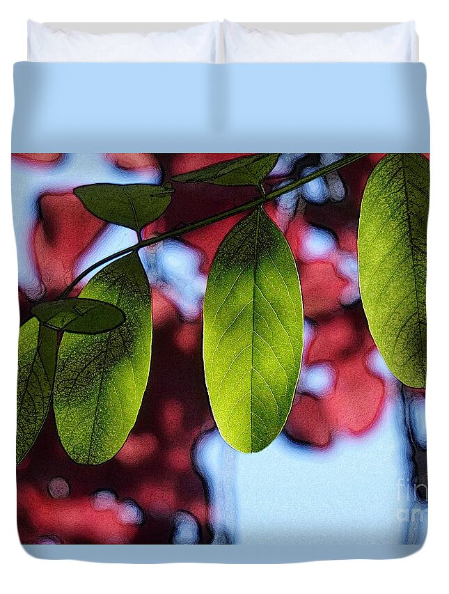 Abstract Duvet Cover featuring the photograph Transparence 21 by Jean Bernard Roussilhe