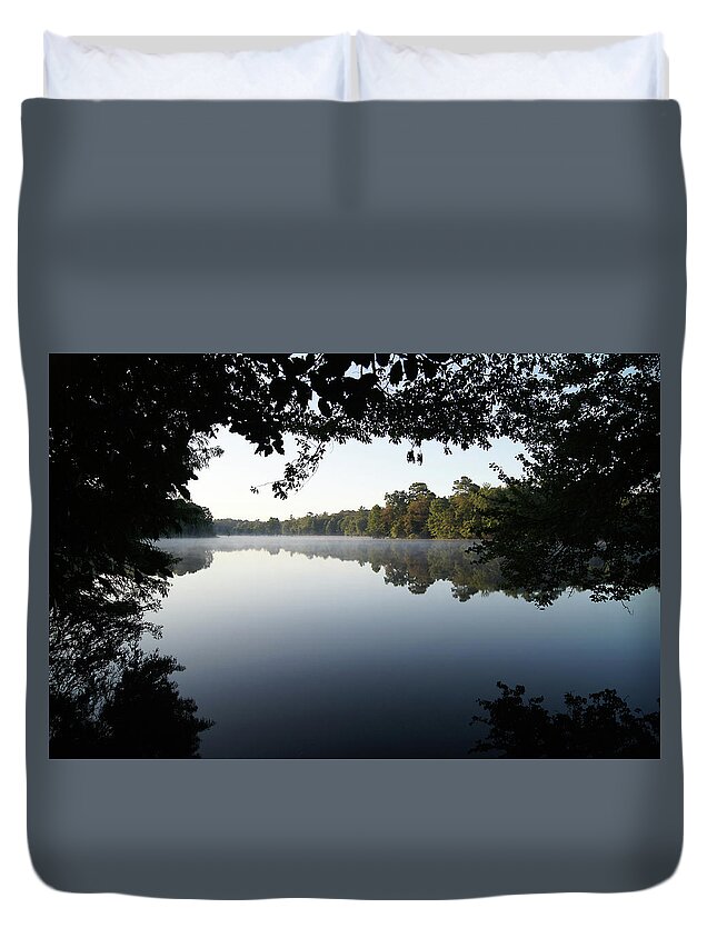 Trap Duvet Cover featuring the photograph Trap Pond Morning #14 by Raymond Magnani
