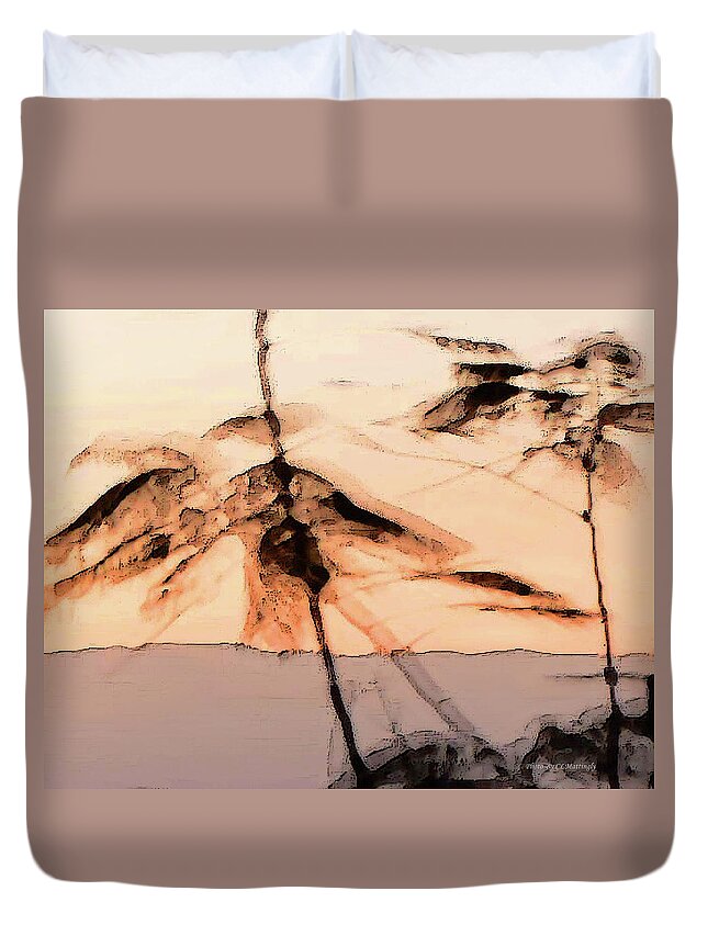 Scenic Duvet Cover featuring the photograph Tree in Morning by Coke Mattingly