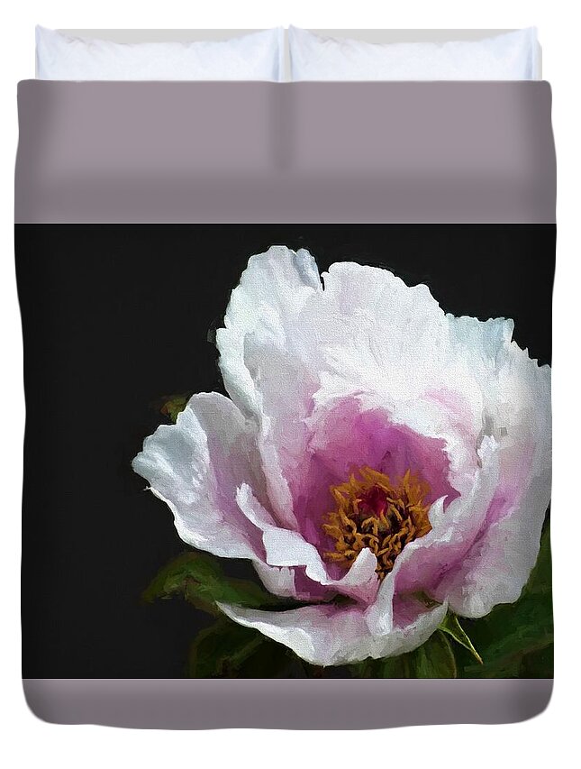 Flower Duvet Cover featuring the digital art Tree Paeony I by Charmaine Zoe
